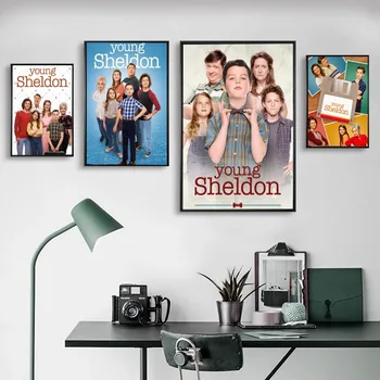 Young Sheldon-poszter plakátok Kraft papír Vintage poszter Falfestmény Tanulmány esztétikai művészet Kis méretű fali matricák