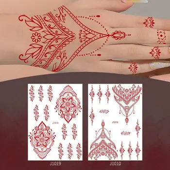 Gyerekek DIY India virágkéz ideiglenes henna tetováló matricák Vízátadó matricák Body Art matrica