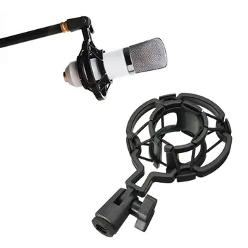  Hot New 4.5cm műanyag mikrofon ütésálló keret sokktartó kondenzátor mikrofon élő éneklés hangfelvételhez Gyors szállítás