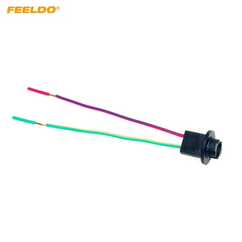 FEELDO 10Pcs Car T10 194 LED izzók Alaptartó adapter Socket kábelköteg dugó autós lámpa formázó huzalhoz Realy Harness