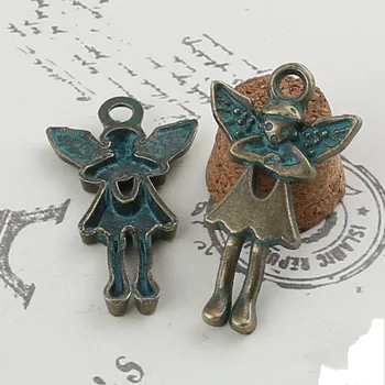50db Vintage Angel Charms karkötő / nyaklánc / fülbevaló / táska / kulcstartó / ajándék dekorációk készítéséhez divat DIY ékszer kiegészítők