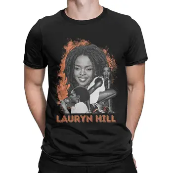 Fugees Lauryn Hill Music Rap 90-es évek Hip Hop énekes póló férfiaknak 100% pamut pólók Crew nyak rövid ujjú Jelenlegi ruházat