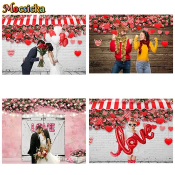 Mocsicka Valentin-napi fotózás Háttér Rózsavirág Szerelem Háttér Téglafal Romantikus szerelem Esküvői fotó Banner Stúdió
