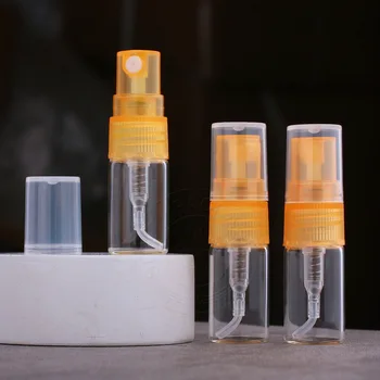 2ml Átlátszó mini parfümös üvegpalack Üres kozmetikai palack Minta kémcső Vékony üveg injekciós üvegek Hordozható utazási kiegészítők