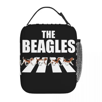 A Beagles Pet Dog szigetelt uzsonnás táskák Beagle Dogs tároló élelmiszerdoboz hordozható hőhűtő uzsonnás doboz utazás